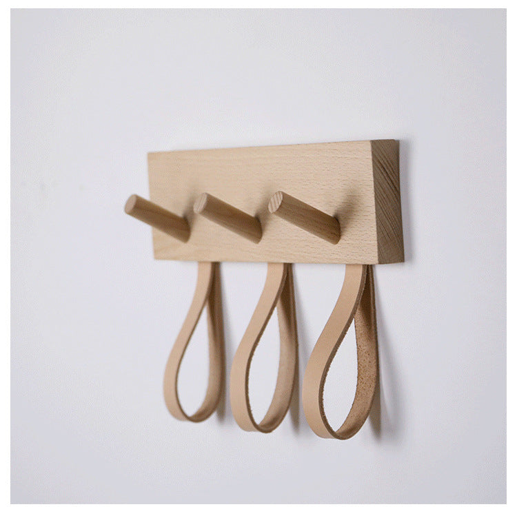 Creative Wall Decoration Of Solid Wood Clothes Hooks