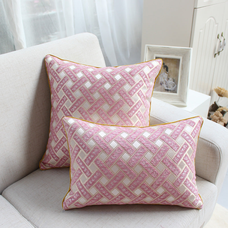 Chenille jacquard throw pillow