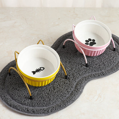 Protect cervical spine cat food bowl cat food bowl pet bowl