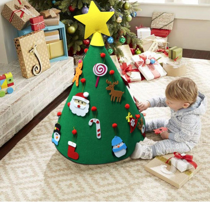 Felt Christmas Tree Three-dimensional Christmas Tree Pendant Children's Puzzle Handmade DIY