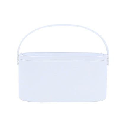 Portable Led Desk Storage Cosmetic Mirror Organizer Box With Light