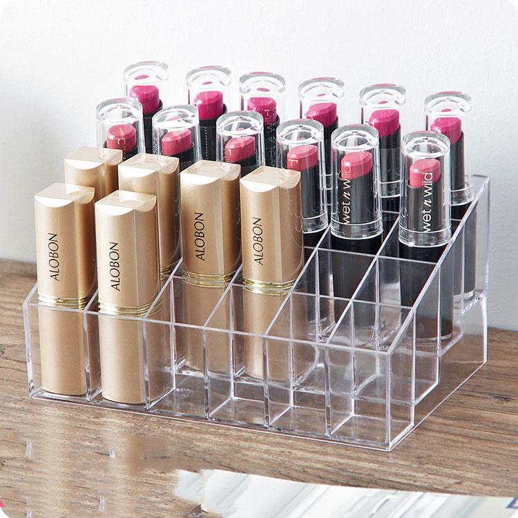 Multiple Grid Acrylic transparent Makeup Organizer Storage Box lipstick Nail Drill polish organizer Cosmetic Jewelry Box Holder1