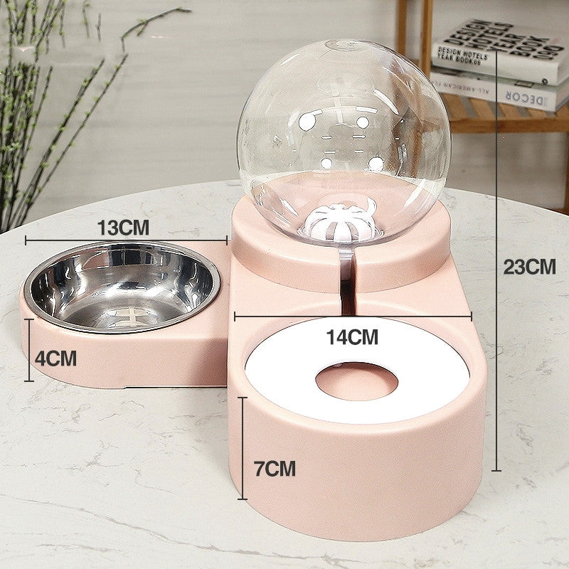 New Bubble Ball Pet Dog Bowls Fountain Cat Food Automatic Feeder 1.8L For Kitten Water Drinking Bowl Feeding Container