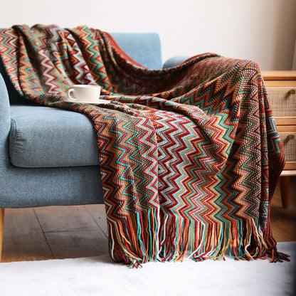 Bohemian Sofa Blanket Cross Border Knitting Blanket Office Nap Blanket Air Conditioning Blanket