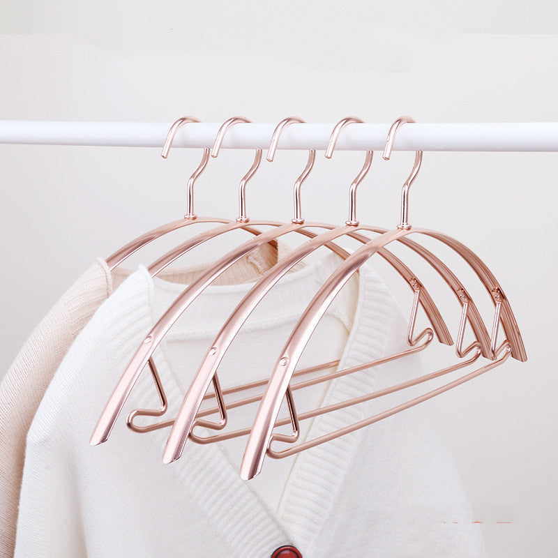 Space Aluminum Alloy Household No-Shoulder Marks Hangers Wide Shoulder Clothes Hanging Clothes Racks No Shoulder Marks Can Not Afford Bag Hook Hangers