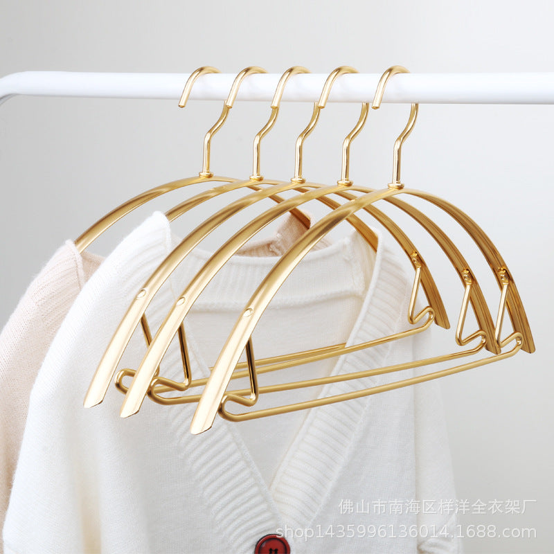 Space Aluminum Alloy Household No-Shoulder Marks Hangers Wide Shoulder Clothes Hanging Clothes Racks No Shoulder Marks Can Not Afford Bag Hook Hangers