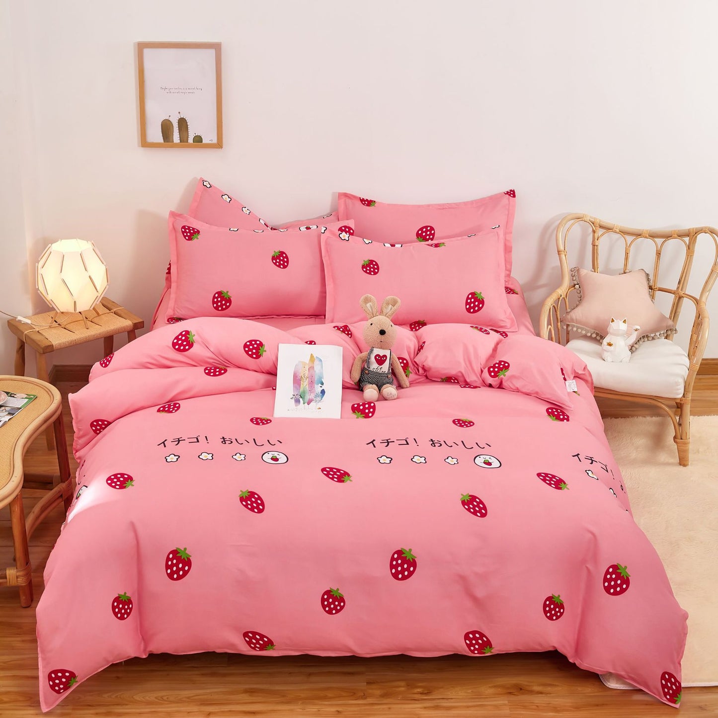 Household Brushed Bed Sheet And Duvet Cover Set