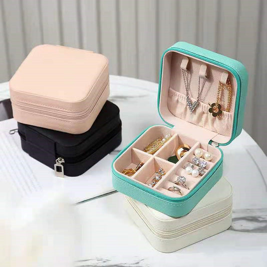 Single Layer Zipper Portable Jewelry Storage Jewelry Box