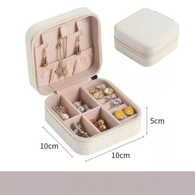 Single Layer Zipper Portable Jewelry Storage Jewelry Box