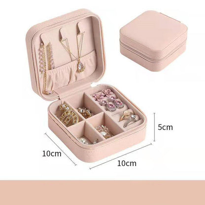 Single Layer Zipper Portable Jewelry Storage Jewelry Box