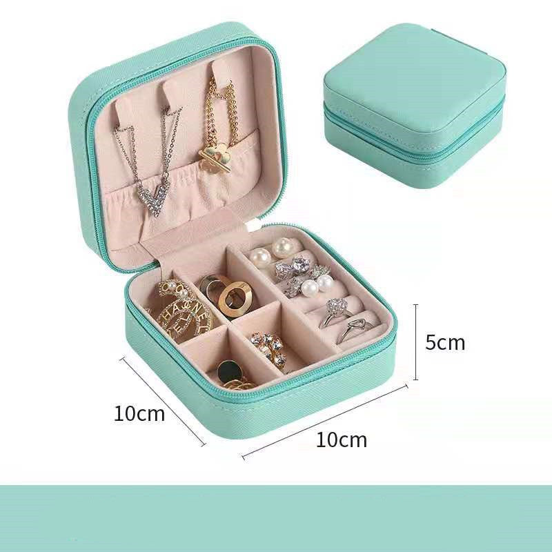 Single Layer Zipper Portable Jewelry Storage Jewelry Box