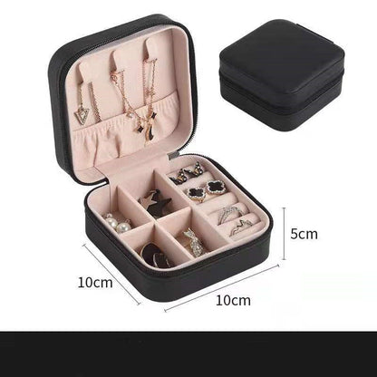 Single Layer Zipper Portable Jewelry Storage Jewelry Box