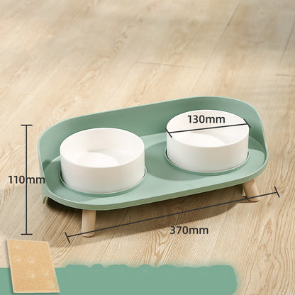 Ceramic Cat Bowl Protect Cervical Vertebra Double Bowl Food Bowl Cat Food Bowl Dog Bowl Dog Bowl Pet Products