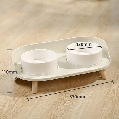 Ceramic Cat Bowl Protect Cervical Vertebra Double Bowl Food Bowl Cat Food Bowl Dog Bowl Dog Bowl Pet Products