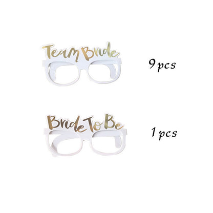 10pc Single Bride Bridesmaid Party Glasses