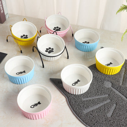 Protect cervical spine cat food bowl cat food bowl pet bowl