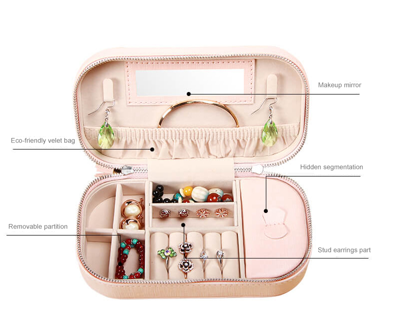 Portable PU Jewelry Box Jewelry Storage Box