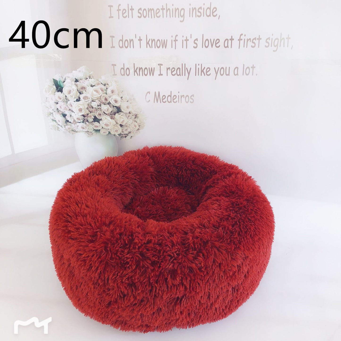 Cotton Pet Bed Winter Warm Sleeping Bed For Dogs Kennel Dog Round Cat Long Plush Puppy Cushion Mat Portable Cat Supplies