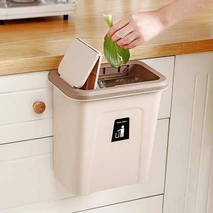 Wall-mounted trash can