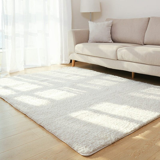 Living Room Rug Area Solid Carpet Fluffy Soft Home Decor White Plush Carpet Bedroom Carpet Kitchen Floor Mats White Rug Tapete