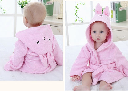 Cartoon Cute Animal Modeling Baby Bath Towels Baby Bathrobes Cotton Children's Bathrobes Baby Hooded