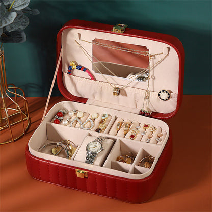 Portable PU Jewelry Box Jewelry Storage Box