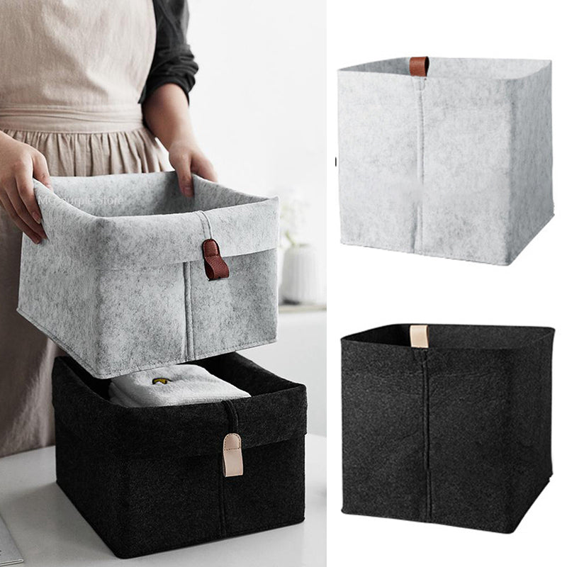 Felt storage basket