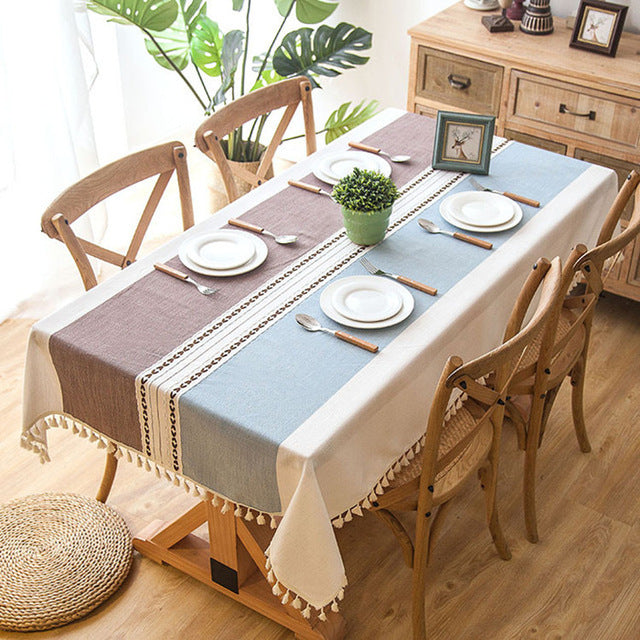 Nordic Waterproof Jacquard Tablecloth