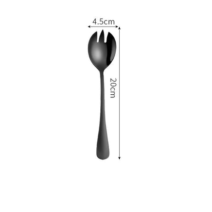 Stainless Steel Cutlery Set Titanium-Plated Black Four-Piece Cutlery