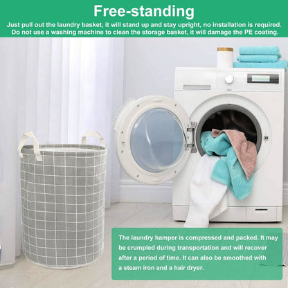 Large Foldable Storage Laundry Hamper Clothes Basket Washing Bag Bin Organizer