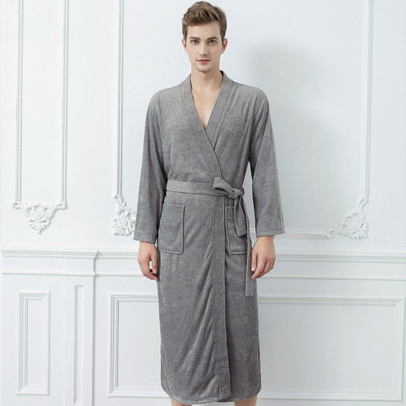 Four Seasons Towel Bathrobe Japanese And Korean Men's Bathrobe Beauty Salon Hotel Same Style Couple Cross-border