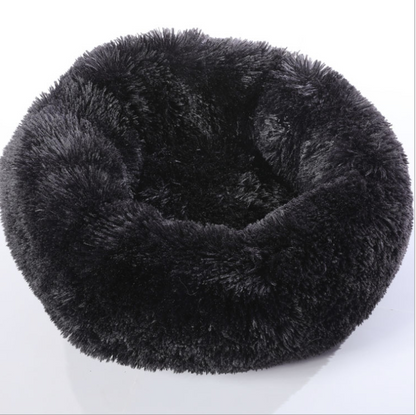 Cotton Pet Bed Winter Warm Sleeping Bed For Dogs Kennel Dog Round Cat Long Plush Puppy Cushion Mat Portable Cat Supplies