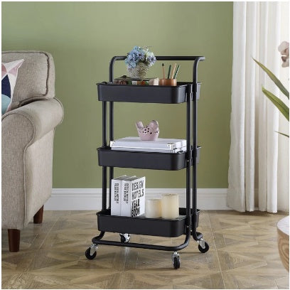 Simple Kitchen Organizer Shelf Living Room Storage Trolley