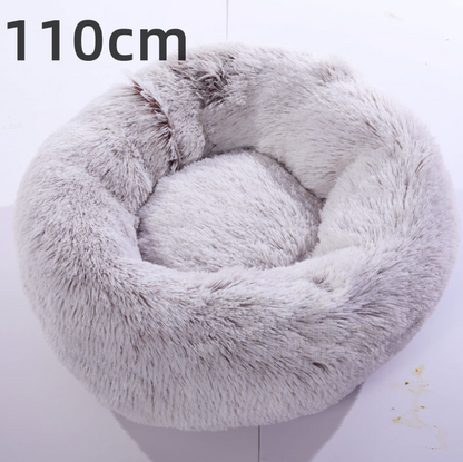 Cotton Pet Bed Winter Warm Sleeping Bed For Dogs Kennel Dog Round Cat Long Plush Puppy Cushion Mat Portable Cat Supplies