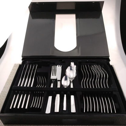 Stainless Steel Western Cutlery Set Golden Cutlery 24 Piece Set