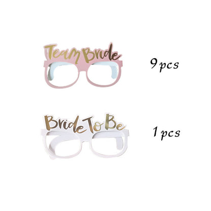 10pc Single Bride Bridesmaid Party Glasses