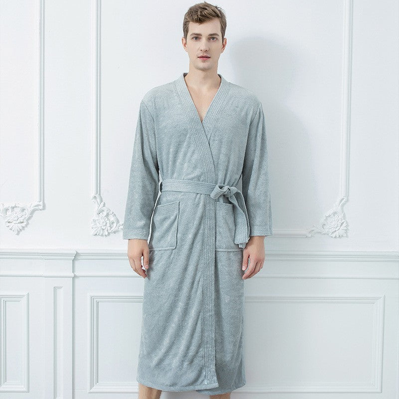 Four Seasons Towel Bathrobe Japanese And Korean Men's Bathrobe Beauty Salon Hotel Same Style Couple Cross-border