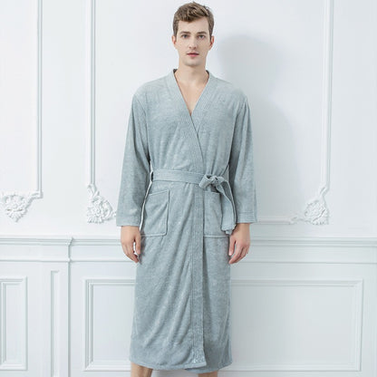 Four Seasons Towel Bathrobe Japanese And Korean Men's Bathrobe Beauty Salon Hotel Same Style Couple Cross-border