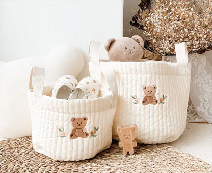 Children's Cotton Toy Organiser Storage Basket