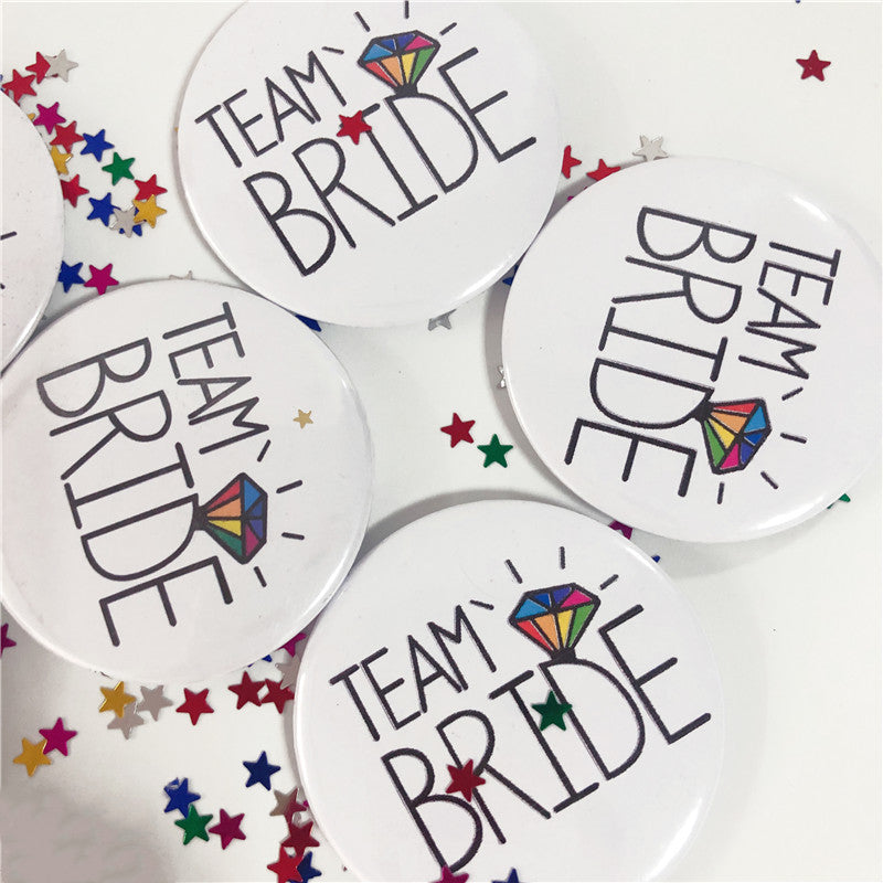 Team Bride To Be Bride Bridesmaid Shoulder Strap Badge Tattoo Sticker