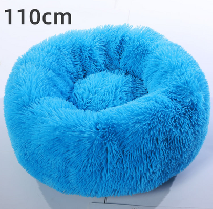 Cotton Pet Bed Winter Warm Sleeping Bed For Dogs Kennel Dog Round Cat Long Plush Puppy Cushion Mat Portable Cat Supplies