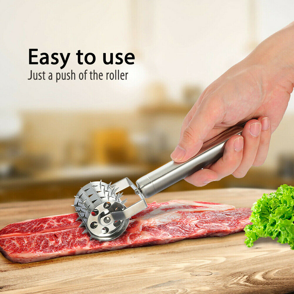 Stainless Steel Meat Tenderizer Roller Hammer Mallet For Steak Beef Chicken Tool Stainless Steel Meat Tenderizer Roller Hammer Mallet Steak Beef Chicken Tool Multifunctional Home Kitchen Cooking Acces