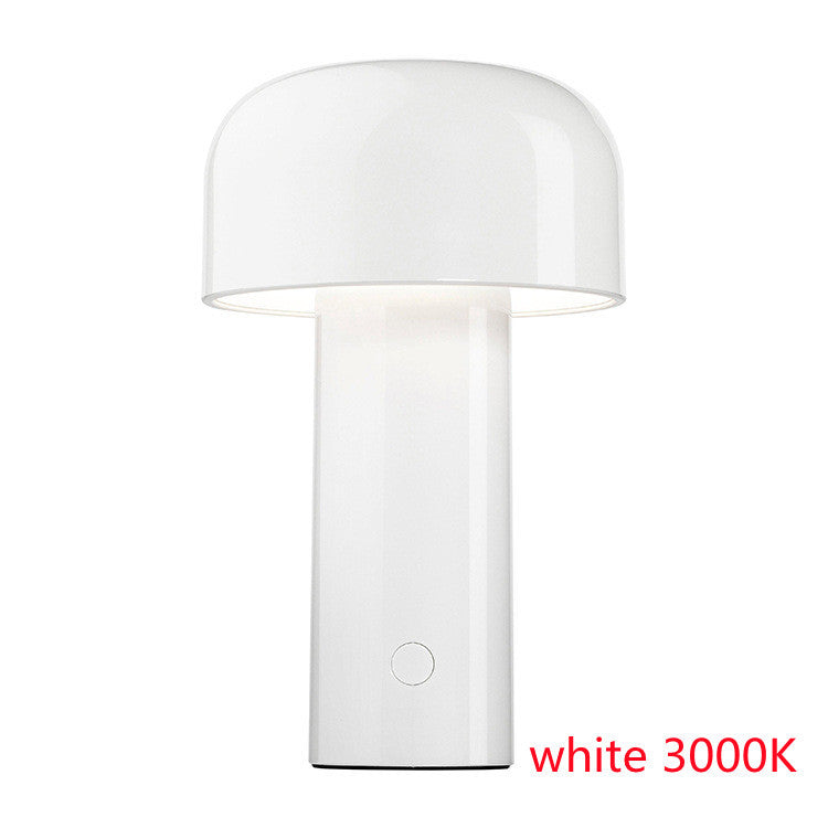 Designer Mushroom Table Lamp Night Light Portable Cordless Touch Rechargeable Decor Lamp USB Bedside Lamp Desktop Lamp