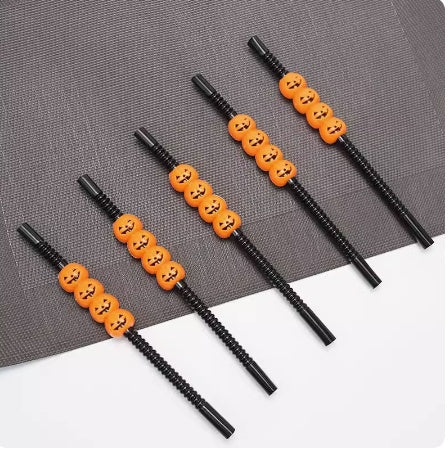 Halloween plastic straws