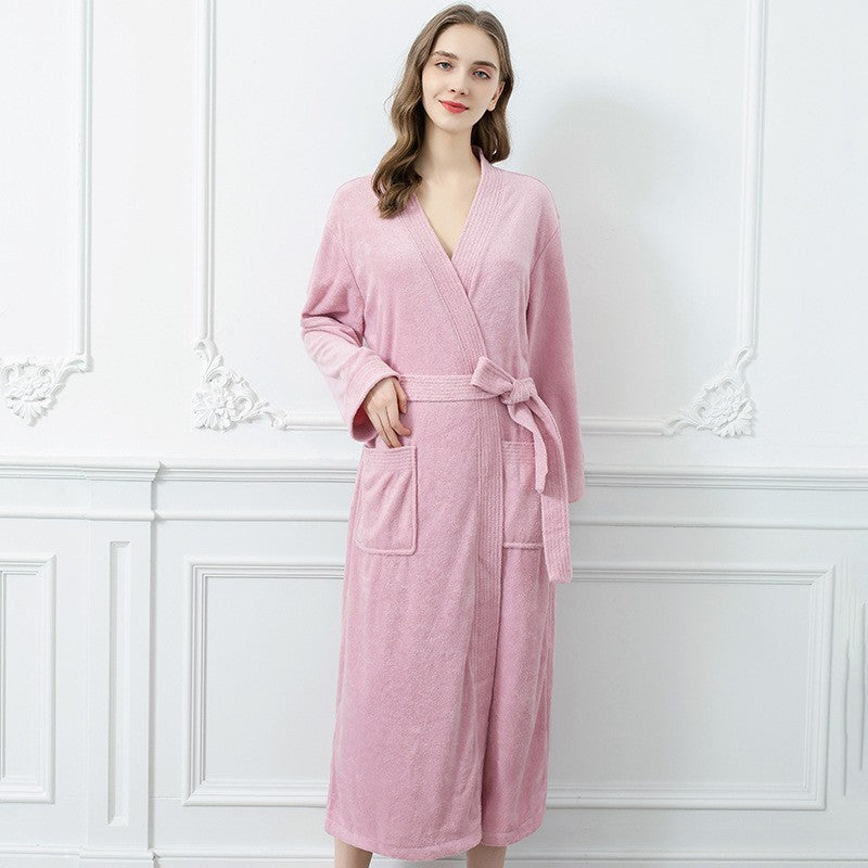 Four Seasons Towel Bathrobe Japanese And Korean Men's Bathrobe Beauty Salon Hotel Same Style Couple Cross-border