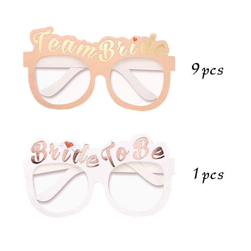 10pc Single Bride Bridesmaid Party Glasses