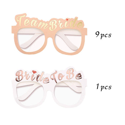 10pc Single Bride Bridesmaid Party Glasses