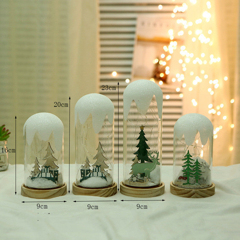 Christmas Gift Ornaments Creative Hanging Frost Christmas Tree Glass Cover