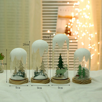 Christmas Gift Ornaments Creative Hanging Frost Christmas Tree Glass Cover