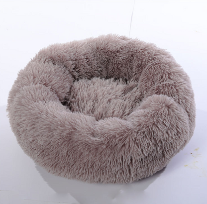 Cotton Pet Bed Winter Warm Sleeping Bed For Dogs Kennel Dog Round Cat Long Plush Puppy Cushion Mat Portable Cat Supplies